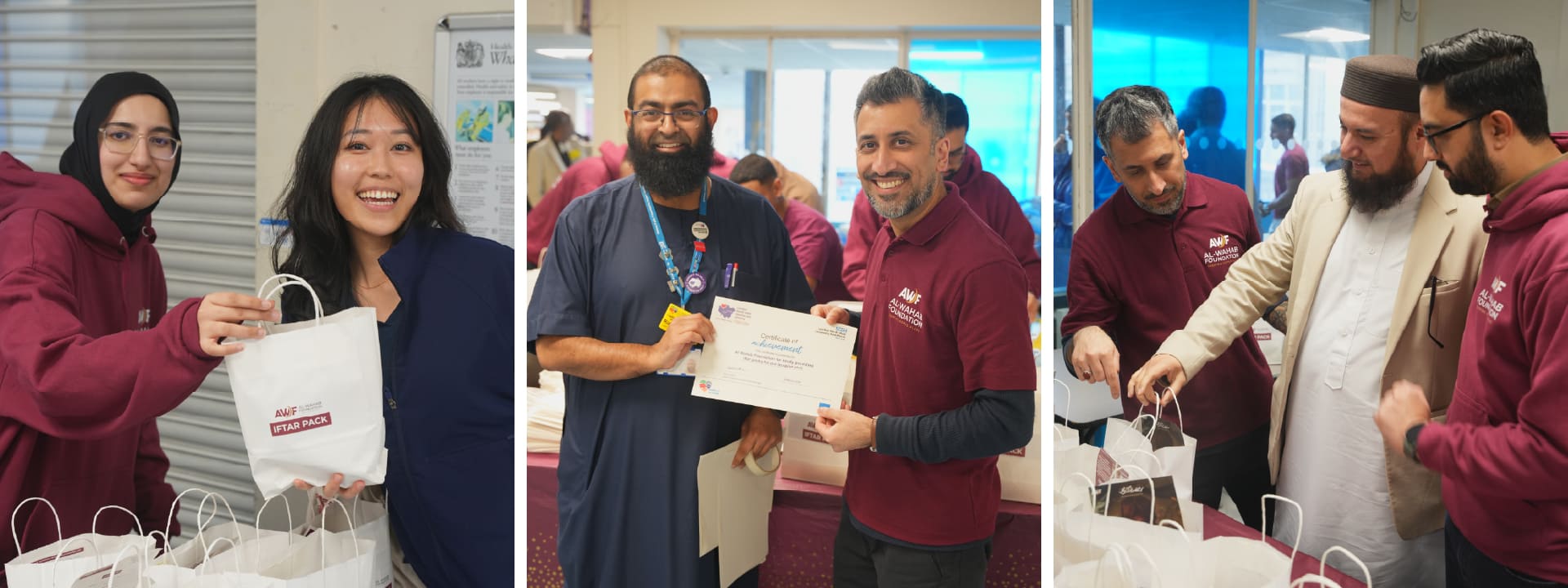 NHS Iftar 2026 – Al-Wahab Foundation distributing Iftar packs to NHS staff