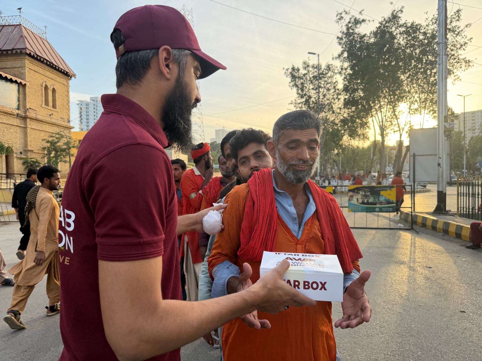 Volunteers outdoors