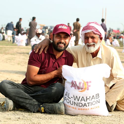 From Hunger to Hope: Al-Wahab Foundation's Food Packs Provide Sustenance to Iqbal & Family