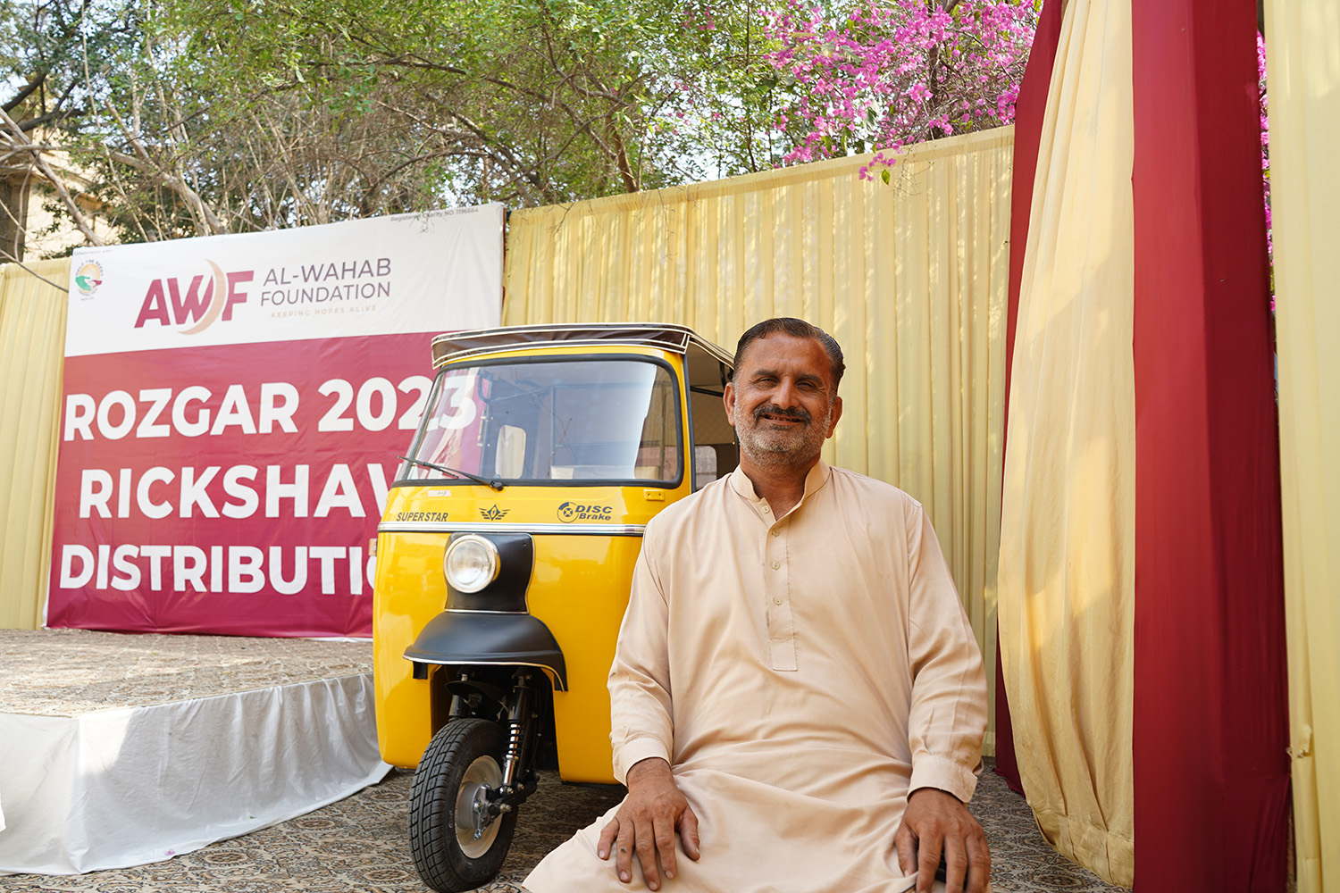 Roshmail Expresses Immense Gratitude Towards AWF for Providing Him with Rickshaw
